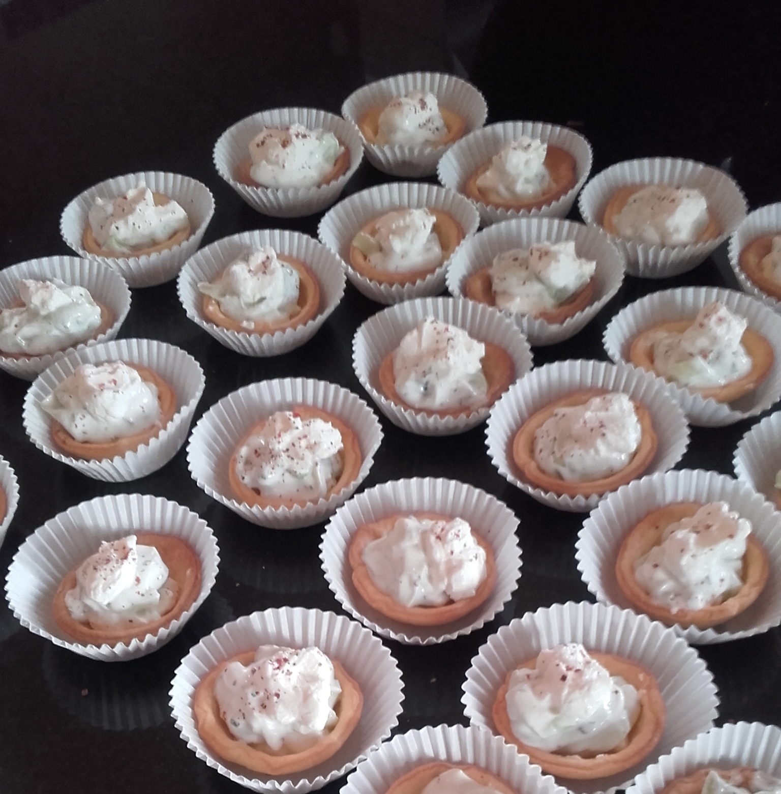 Tartelette concombre mont blanc